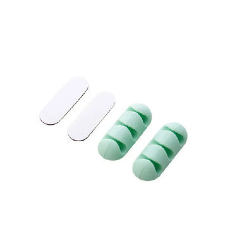 Kabelclips 2-Pack - Siliconen Bureau Organizer - Kabelmanagement - Meerdere Kleuren