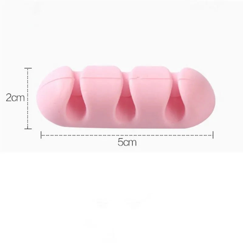 Kabelclips 2-Pack - Siliconen Bureau Organizer - Kabelmanagement - Meerdere Kleuren