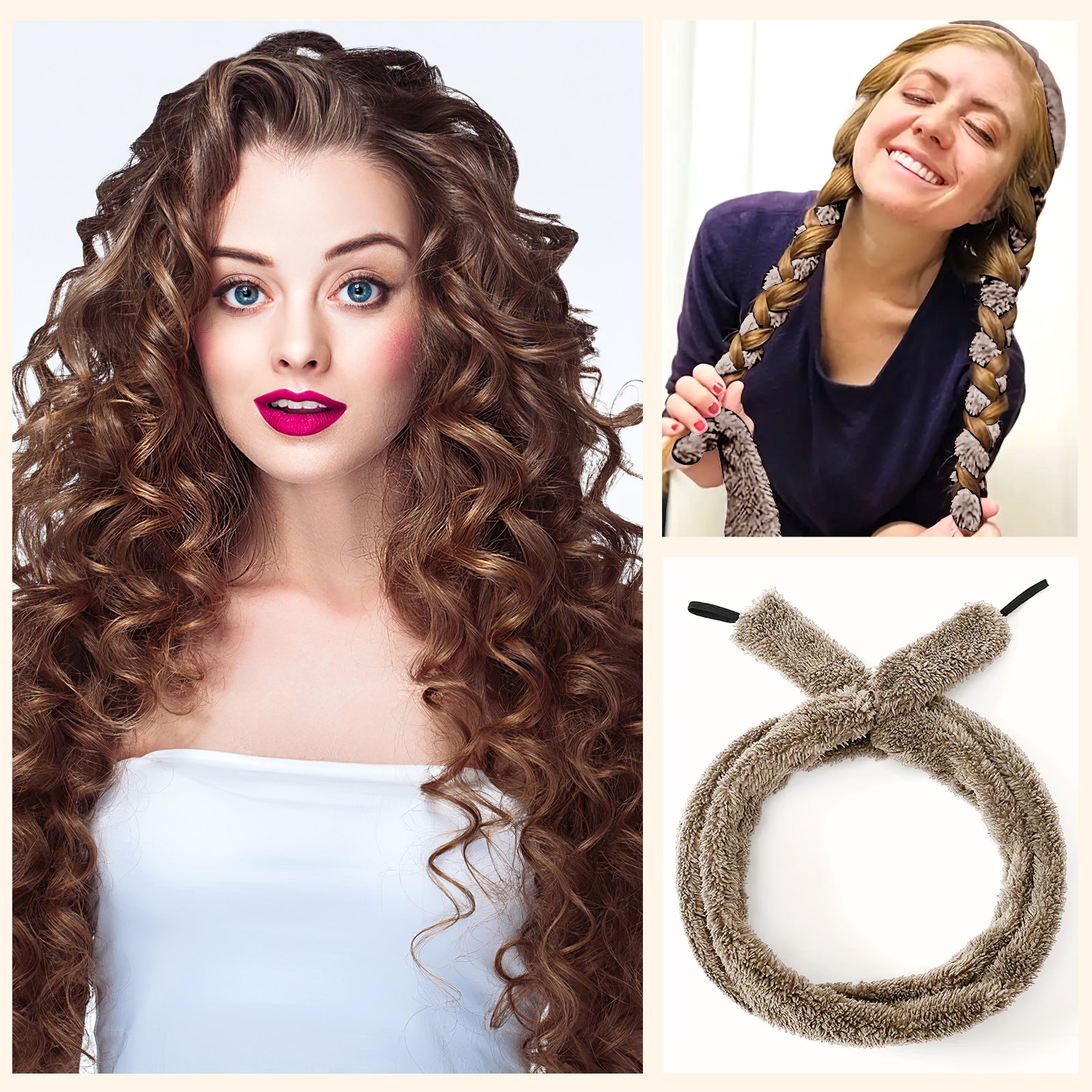 Heatless Hair Curler - Satijn - Krullen Zonder Hitte - Overnight Curls - Voor Alle Haartypes