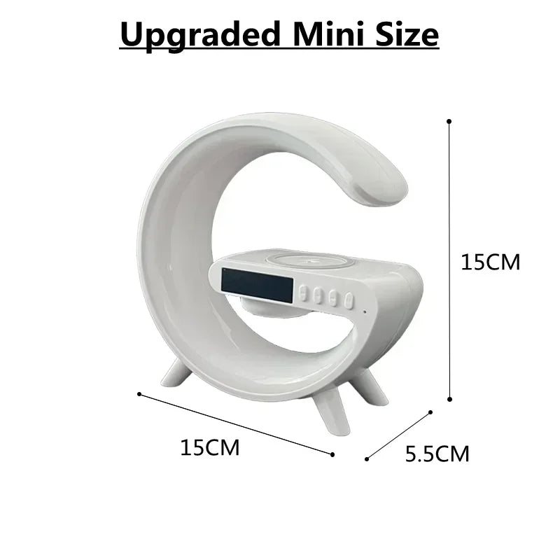 Multifunctioneel Draadloos Oplaadstation met RGB LED - Wekker, Speaker & Nachtlampje - 3-in-1 Charging Dock