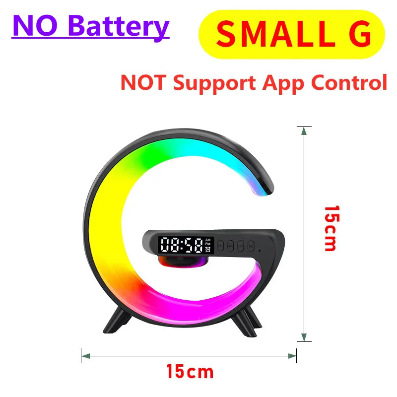 Multifunctioneel Draadloos Oplaadstation met RGB LED - Wekker, Speaker & Nachtlampje - 3-in-1 Charging Dock