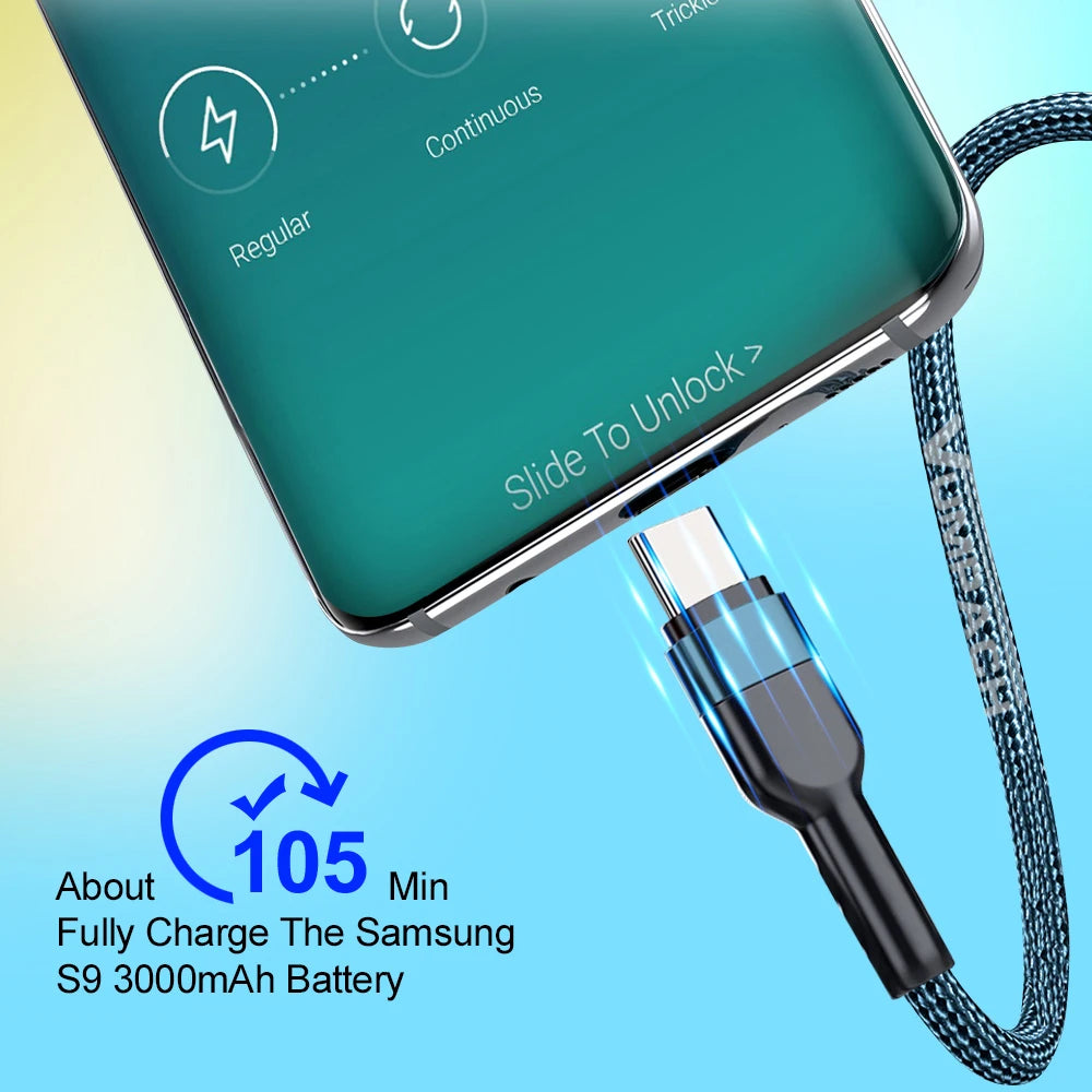 Vumpach usb c cable type c cable Fast Charging Data Cord Charger cable c For Samsung s21 s20 A51 xiaomi mi 10 redmi note 9s 8t
