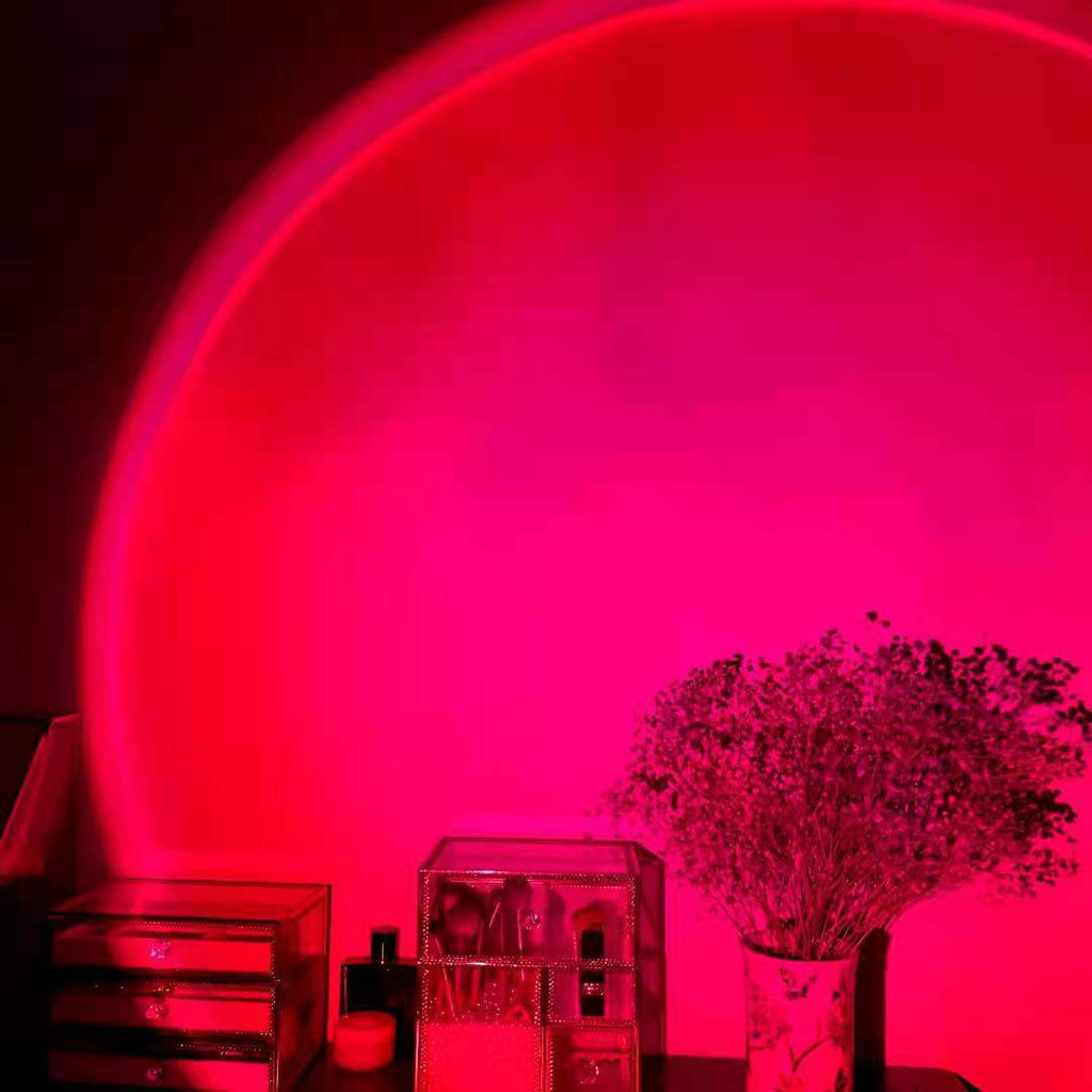 Rainbow Sunset Lamp - Oplaadbaar - 180° Rotatie - Sfeerverlichting voor Slaapkamer