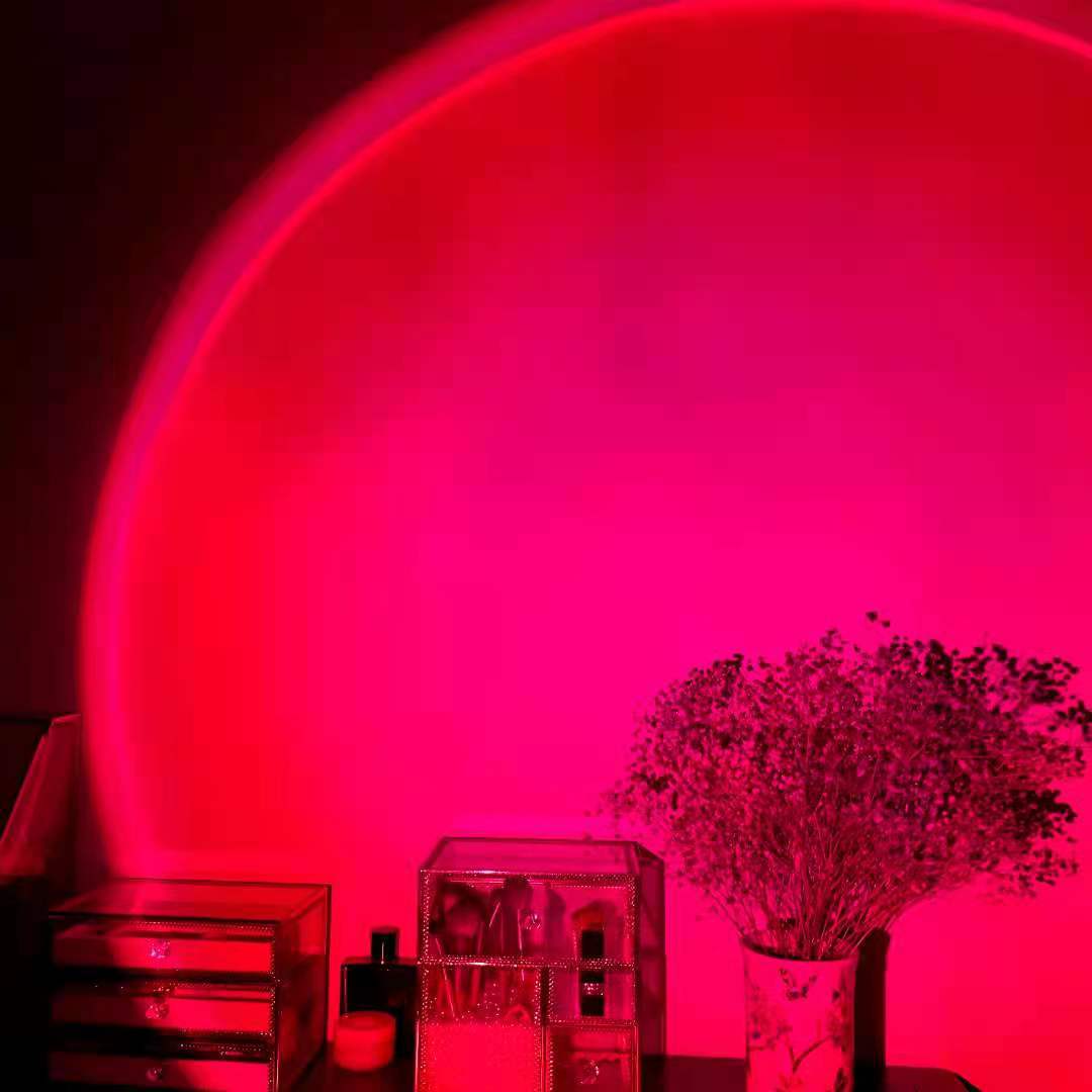 Rainbow Sunset Lamp - Oplaadbaar - 180° Rotatie - Sfeerverlichting voor Slaapkamer